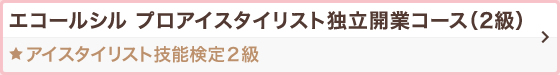 エコールシルプロアイスタイリスト独立開業コース（2級） アイスタイリスト技能検定2級