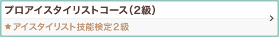 プロアイスタイリストコース（2級） アイスタイリスト技能検定2級